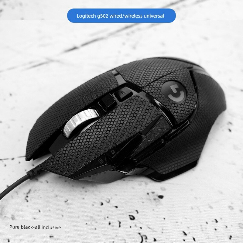 Универсальная наклейка для мыши Logitech G502 с чисто черным дизайном