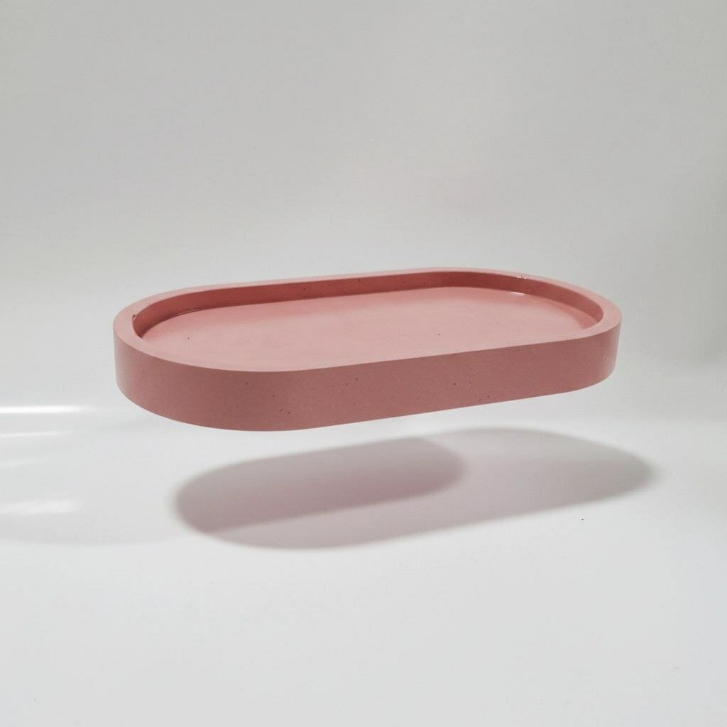 Органайзер "Подставка", терракотовая, овальная, для косметики и мелочей, 1 шт