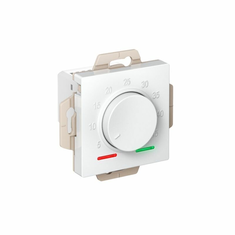 ATLASDESIGN термостат электрон. теплого пола с датчиком, 10A, механизм, белый