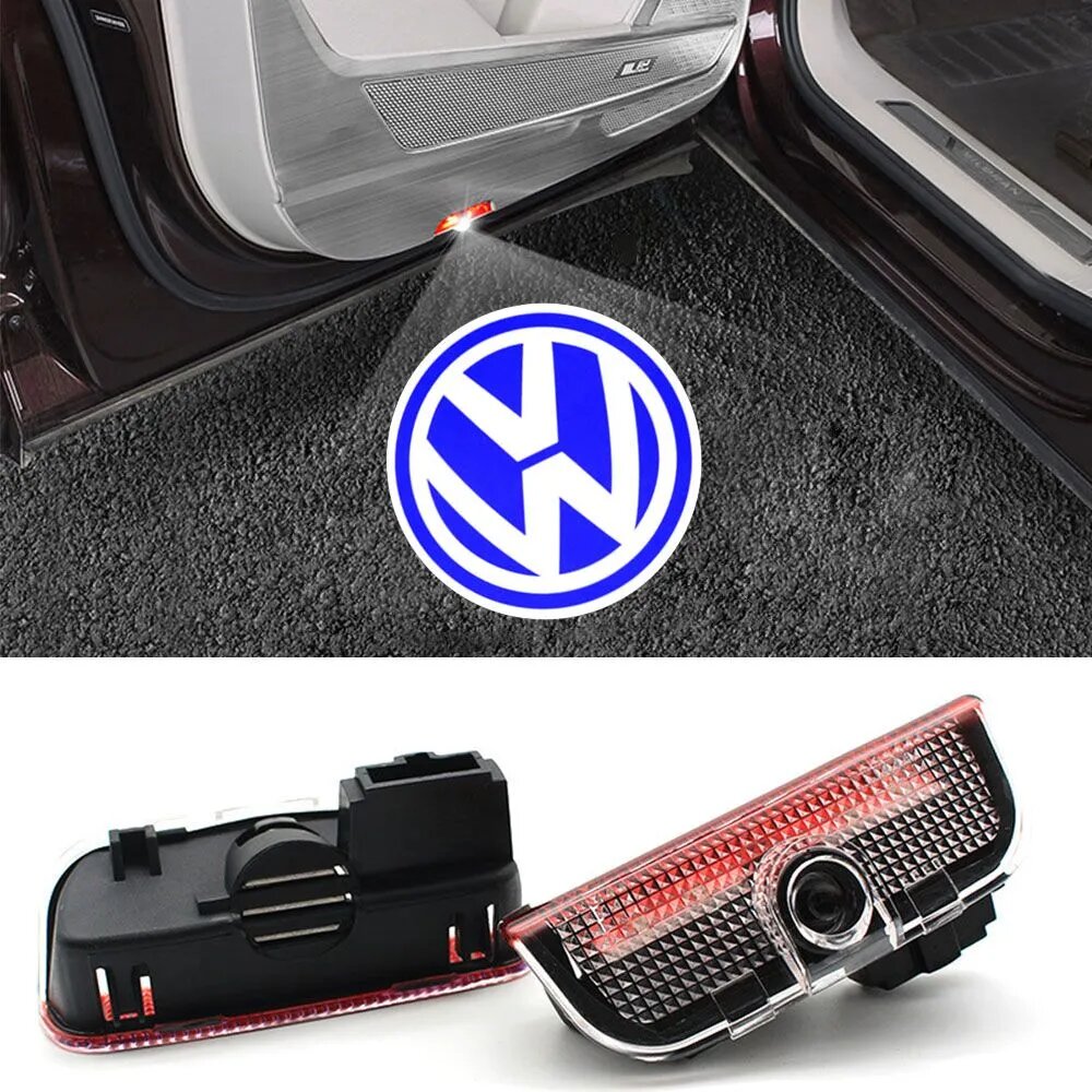 Подсветка с логотипом фольксваген , VW Volkswagen Passat пассат б6 б7 б8 (2шт.)