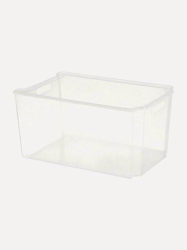 Изображение товара Ящик хозяйственный Violet Модуль М2 18 л с крышкой прозрачный штабелируемый для хранения вещей и одежды