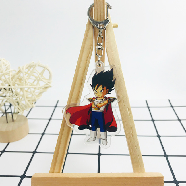 В наличии! Брелок-подвеска Dragon Ball с Сон Гоку в образе Супер Сайяна, акриловый, двусторонний, аниме, мультяшный