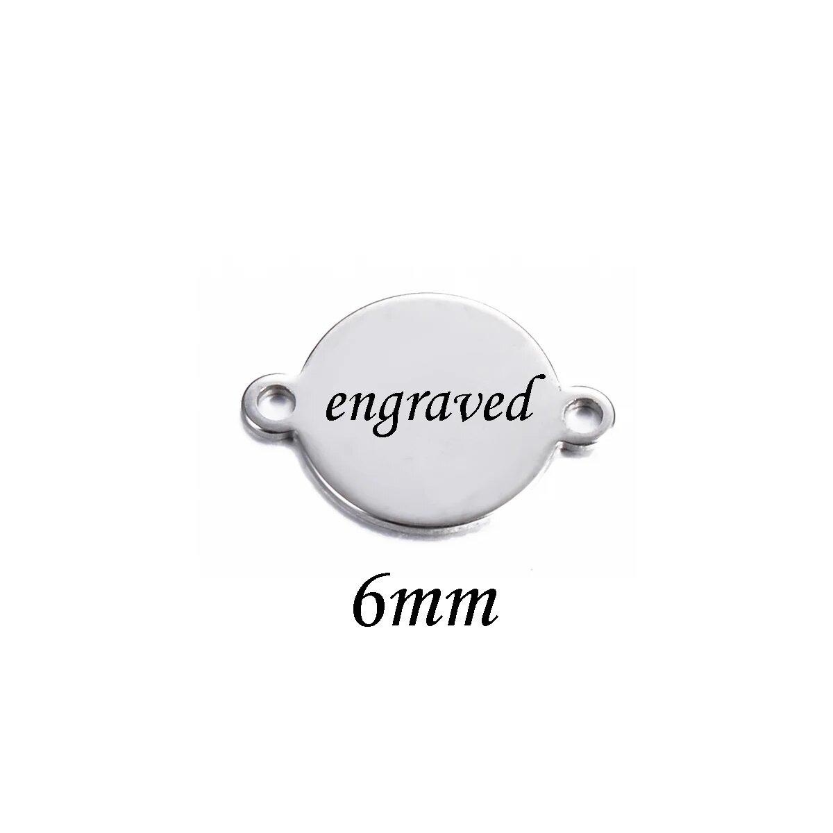 Подвеска из нержавеющей стали 6mm, Engraved one side