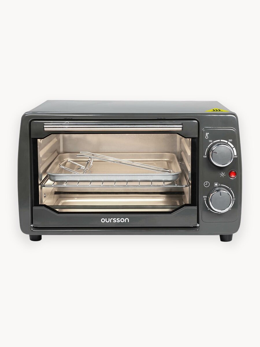 Мини — печь Oursson MO1020/DG, черный. 1 режим работы, верхний и нижний нагрев, объем 10