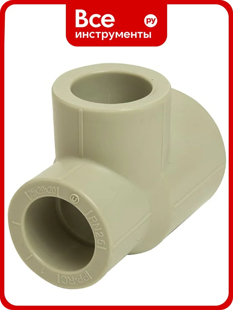 Переходной тройник VRT 25х20х20 EVER plast, серый, Россия 538390