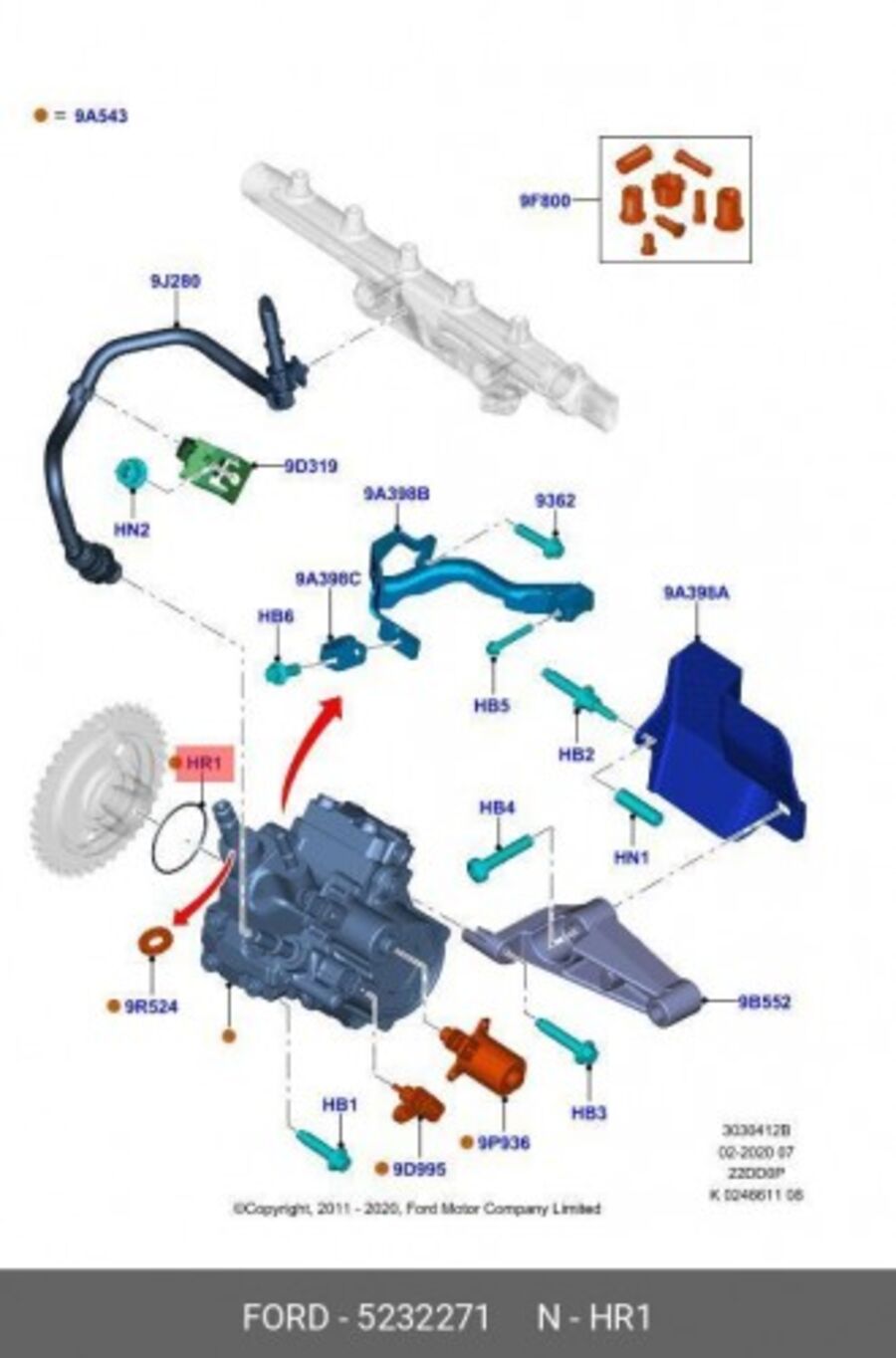 Кольцо Уплотнительное, Ф45Мм (Привода Тнвд, Duratorq Tc 2.2) Org (FORD 5232271)