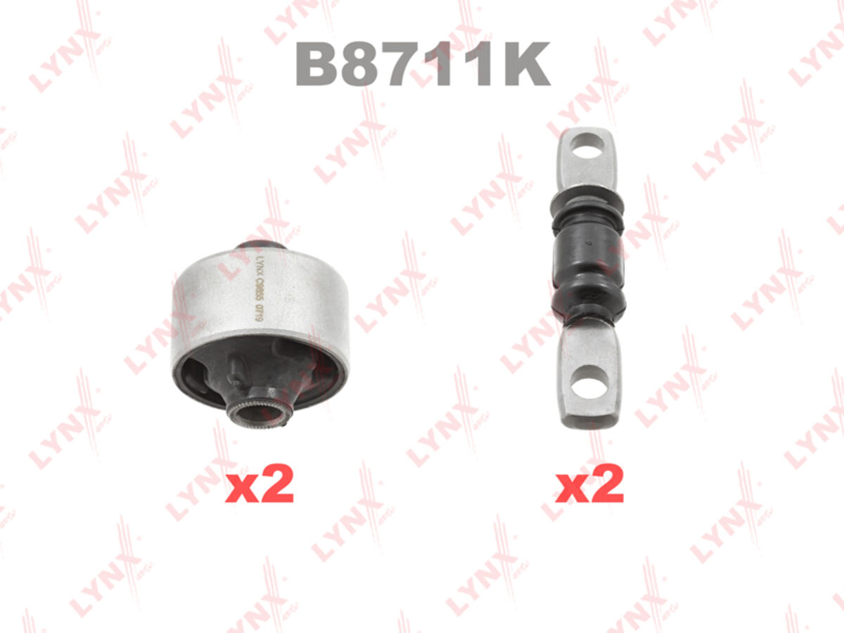 B8711K Комплект Сайлентблоков Lynxauto (LYNX B8711K)
