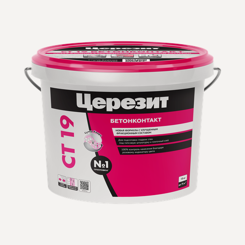 Изображение товара Церезит СТ-19 Бетоноконтакт для внутренних и наружных работ (15кг)