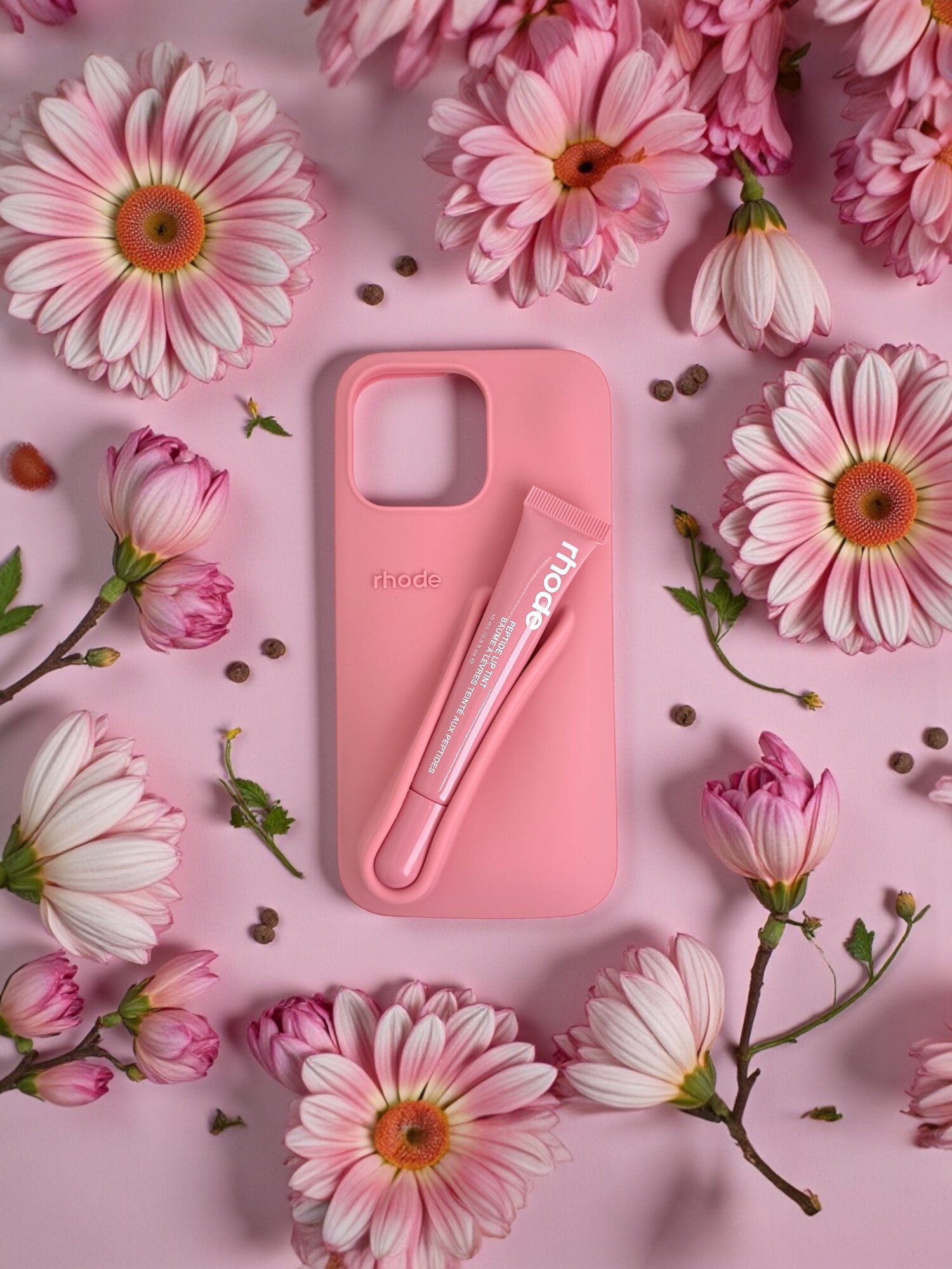 Чехол Rhode для iPhone 13 Pro Max, силиконовый с держателем для бальзама, женский комплект, премиум