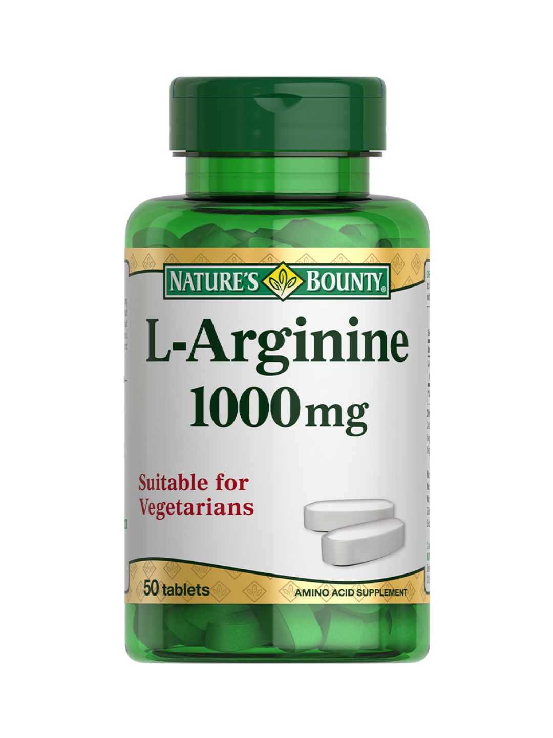 L-Аргинин 1000мг Nature`s Bounty для энергии и выносливости №50 таблеток