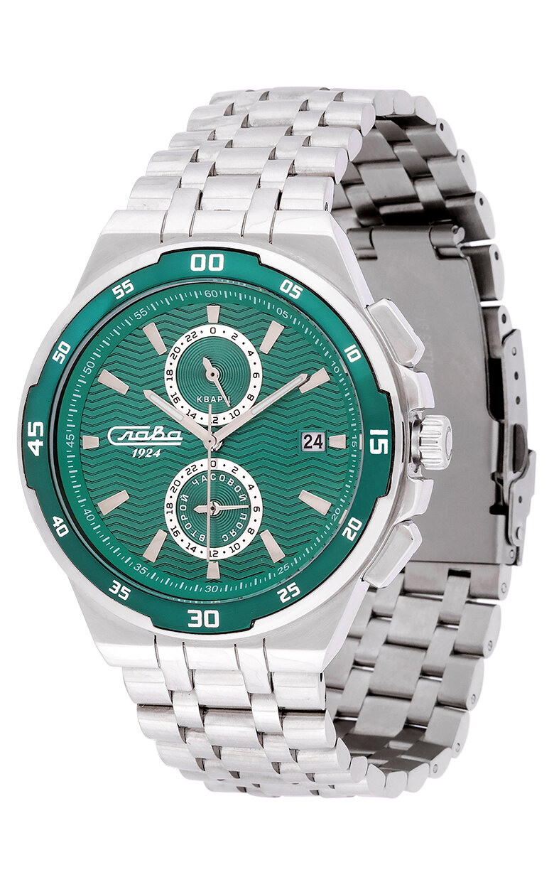 Наручные часы Слава Традиция, зеленый — фото 1