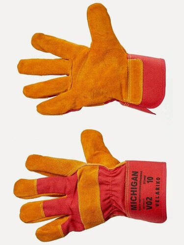 Изображение товара Перчатки рабочие спилковые летние комбинированные Michigan кевлар