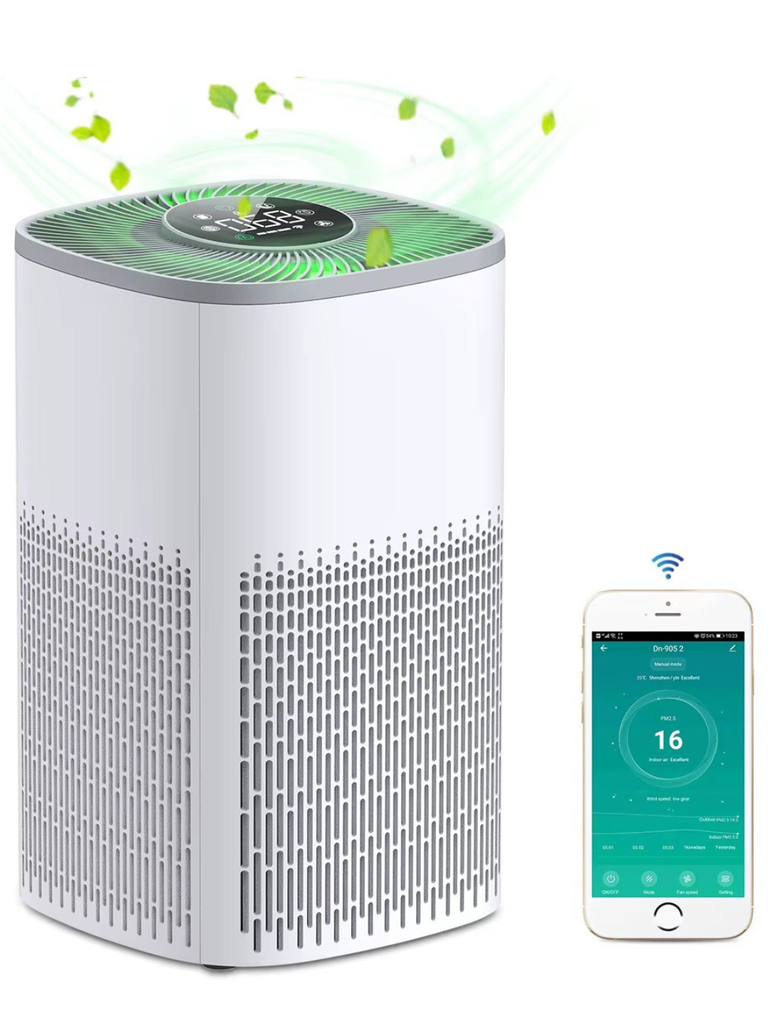 Очиститель воздуха "NovAir Smart HEPA", Wi-Fi управление, увлажнение, 210м³/ч