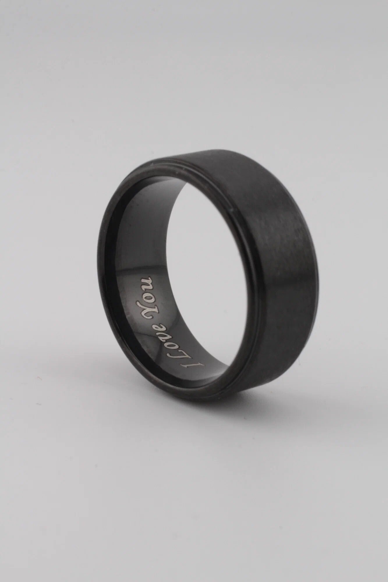 Кольцо обручальное, размер 17, черный — фото 1