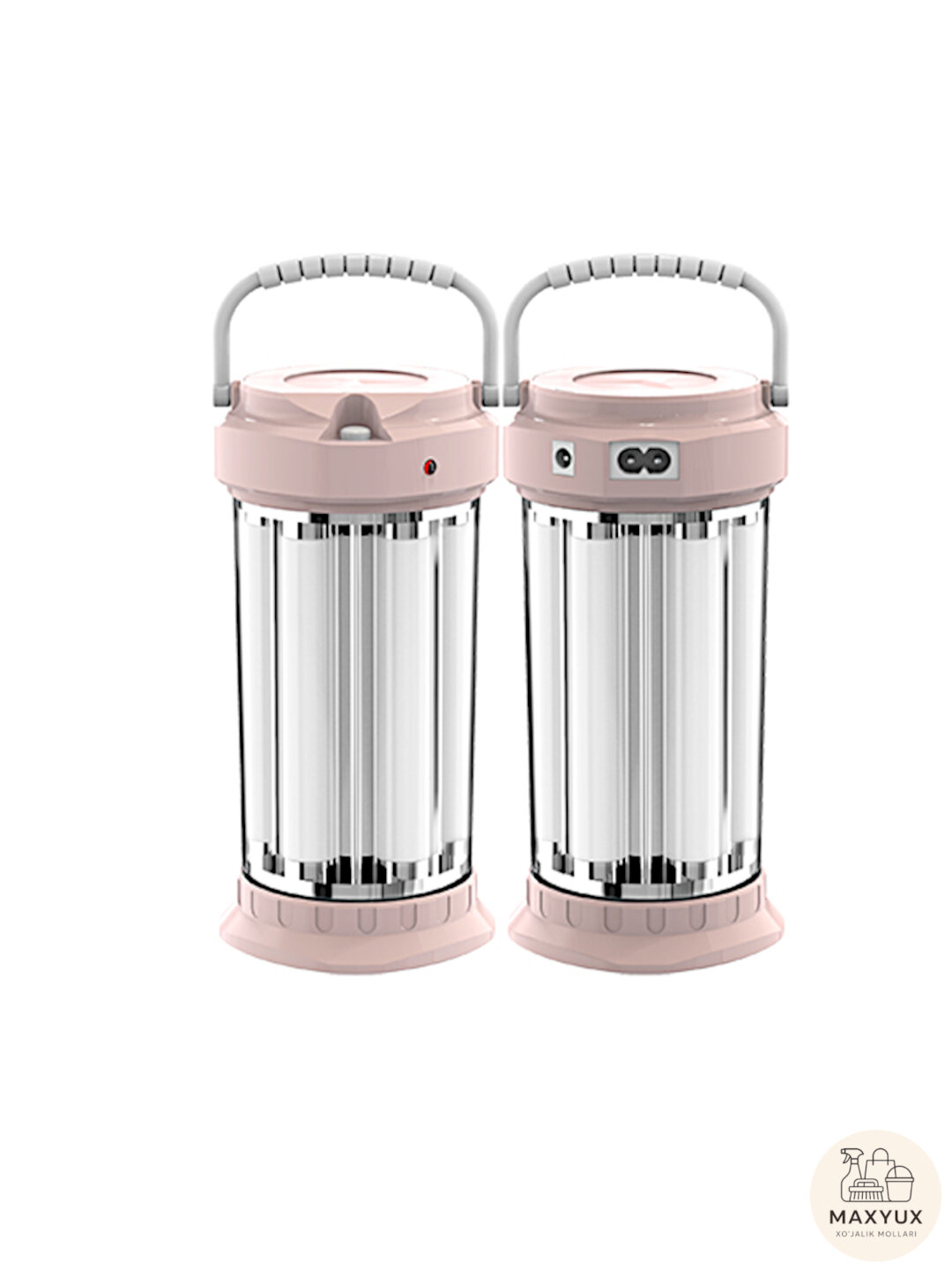 Фонарь LED круглое освещение, перезарядка, доступно 3 режима - Розовый