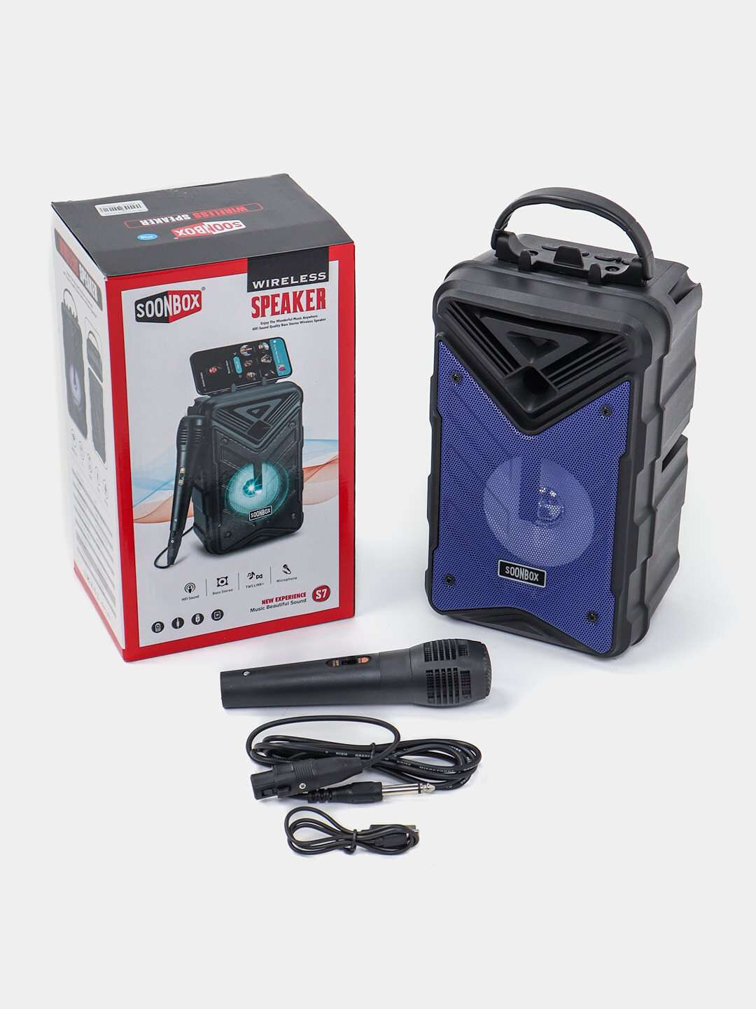 Портативная Bluetooth-колонка Soonbox S7 с микрофоном, беспроводная акустика