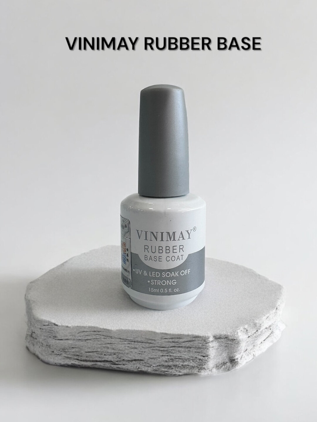 Vinimay Rubber Base, каучуковая база для гель-лака 15 мл — укрепляющее базовое покрытие