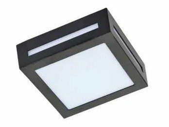 Ecola 3082W св-к матов. квадр. металл. черный IP65 1*GX53 136x136x55 FB53SSECH
