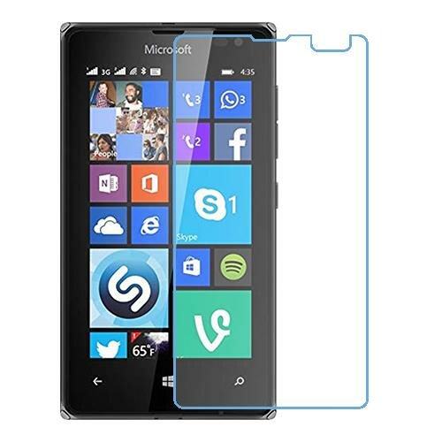 Скрин Мобайл защитный экран для Microsoft Lumia 435 Dual SIM из нано стекло 9H