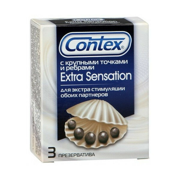Презервативы Contex "Extra Sensation", для максимального комфорта 3шт — фото 1