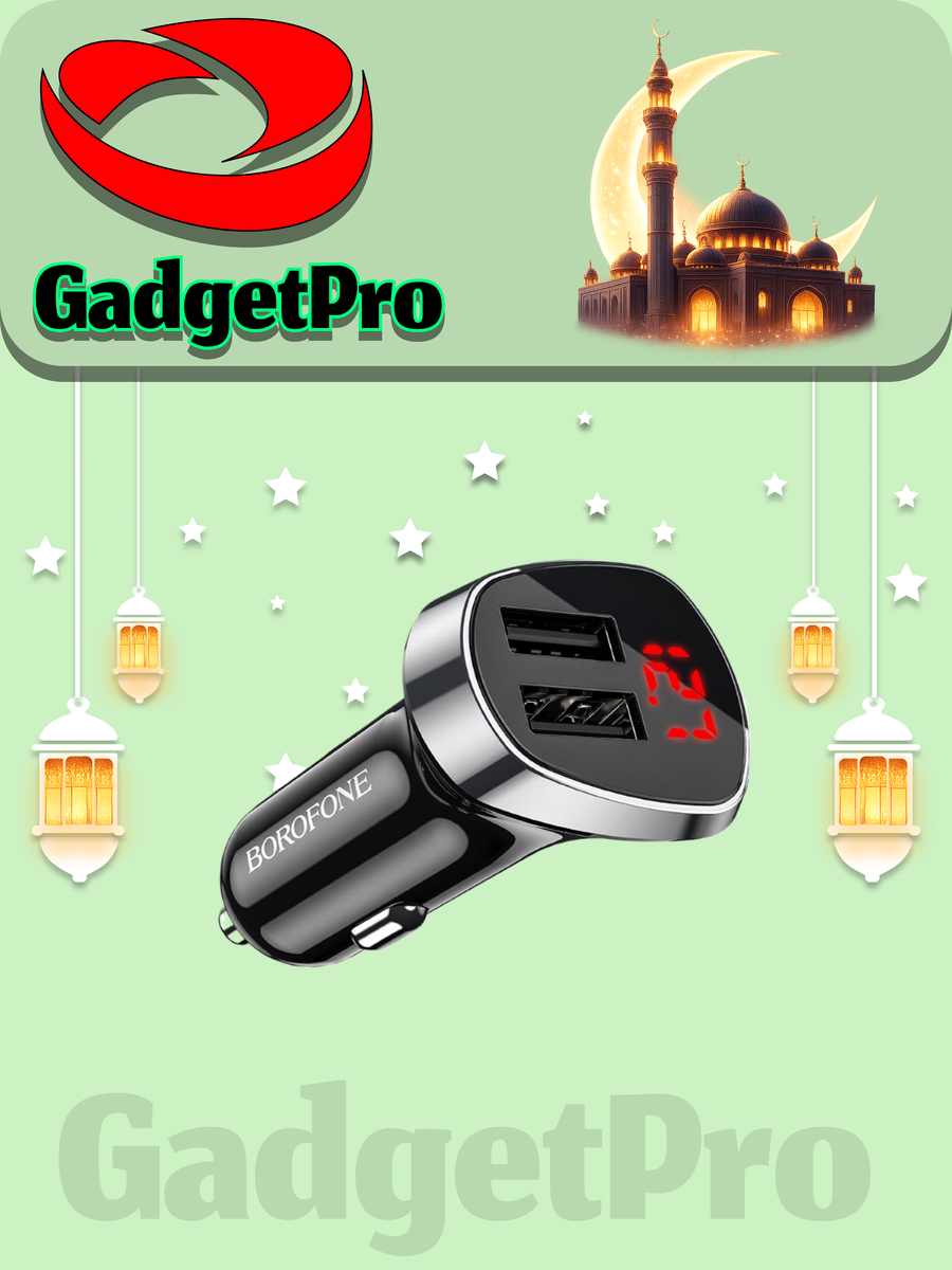 Автомобильное зарядное устройство BOROFONE BZ15 с кабелем Micro-USB (черный цвет): быстрая зарядка, надежное авто ЗУ.