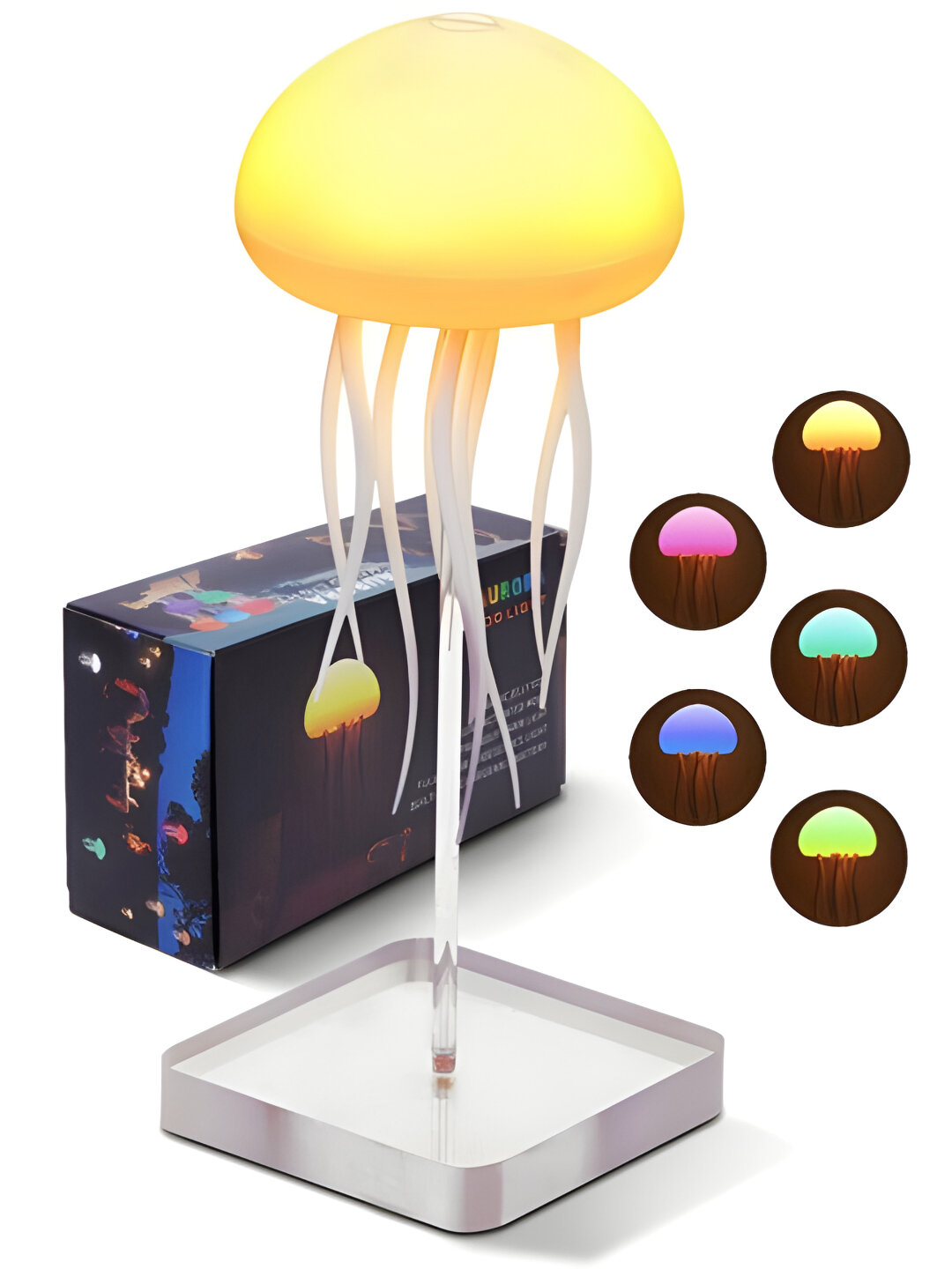 Настольная лампа-медуза с многоцветной подсветкой – ночник