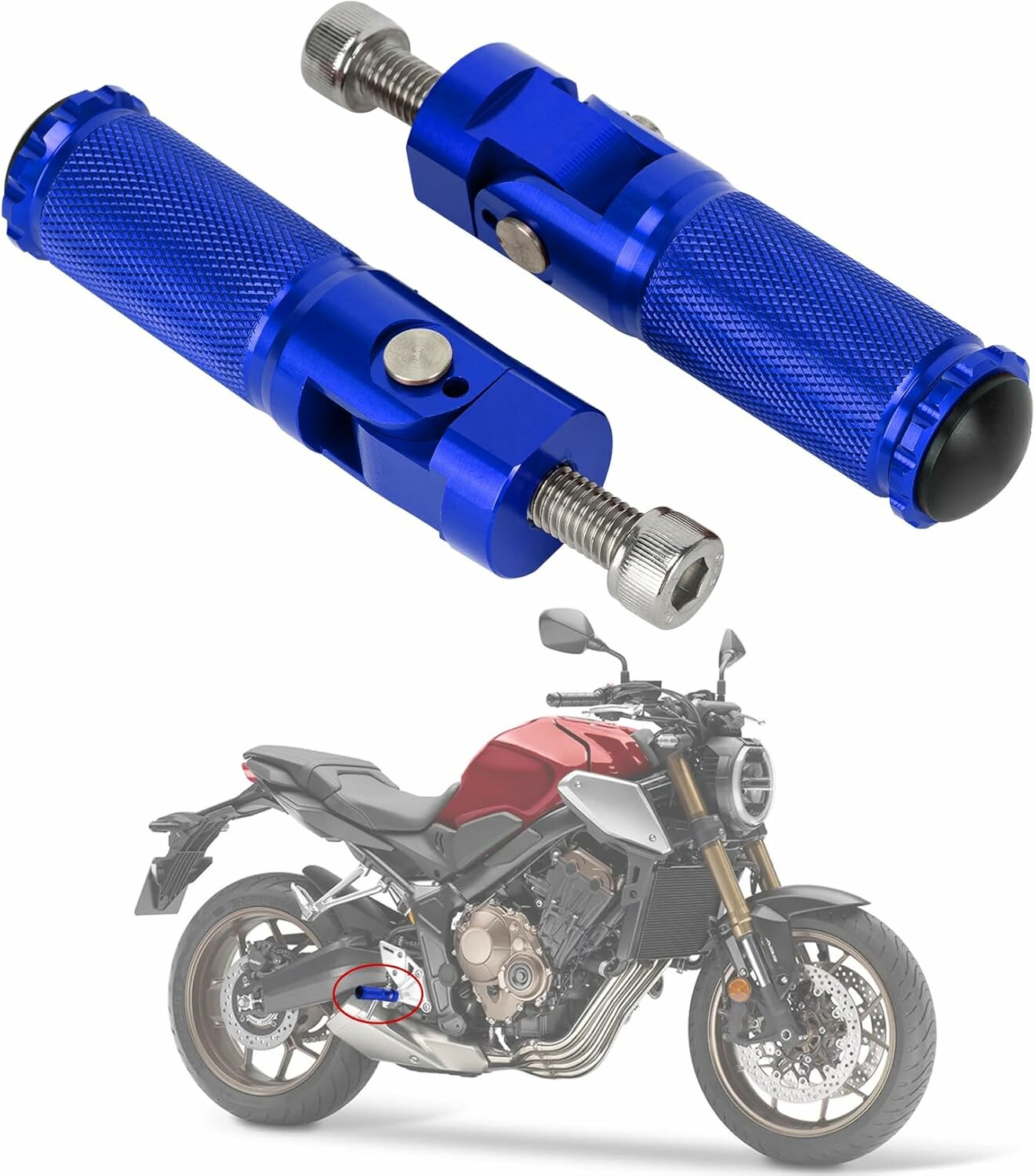 Подножки для мотоцикла CNC, алюминиевые 8 mm