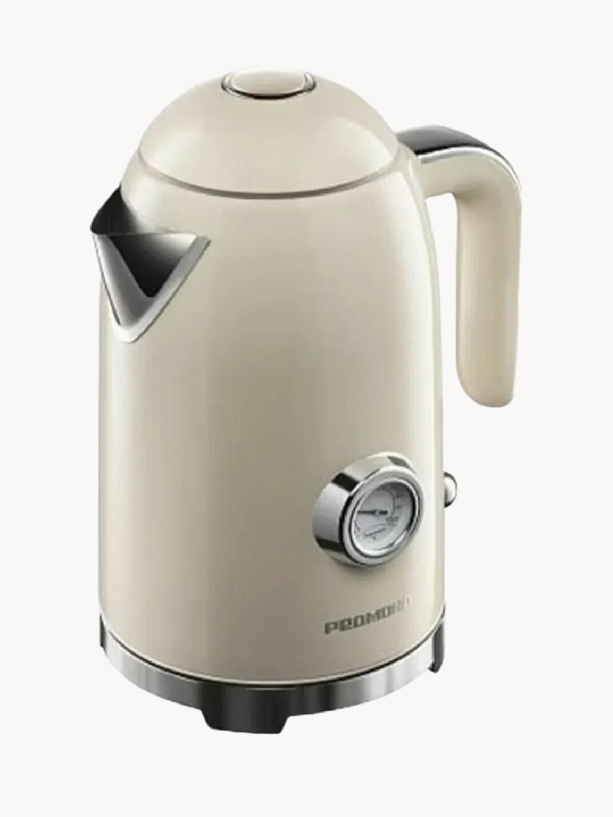 Чайник электрический Redmond KM247 2200 Вт 1.7 л, стальная колба, механическое управление, съемная крышка, термометр, контроллер Strix, автоотключение, бежевый