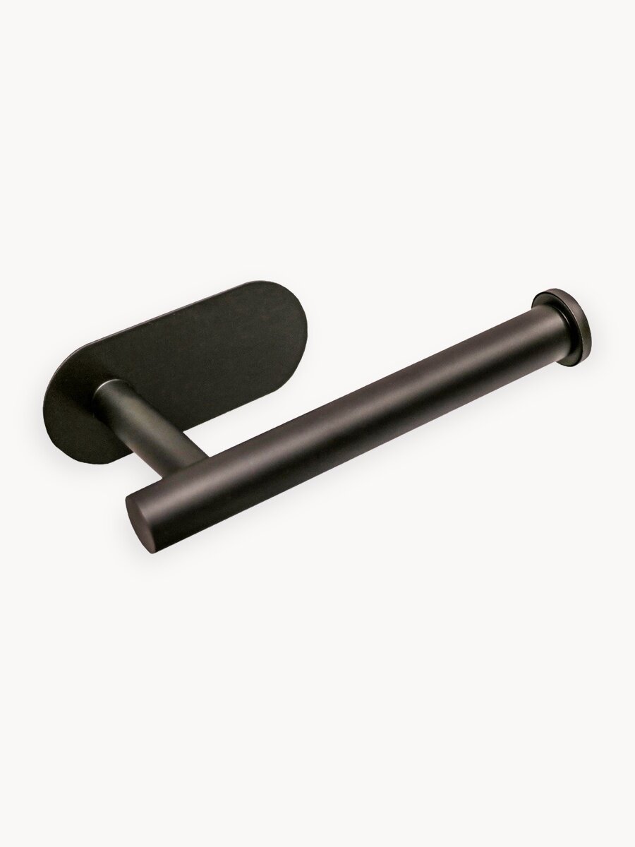 Держатель для туалетной бумаги Boomshakalaka, самоклеящийся, нержавеющая сталь, цвет черный