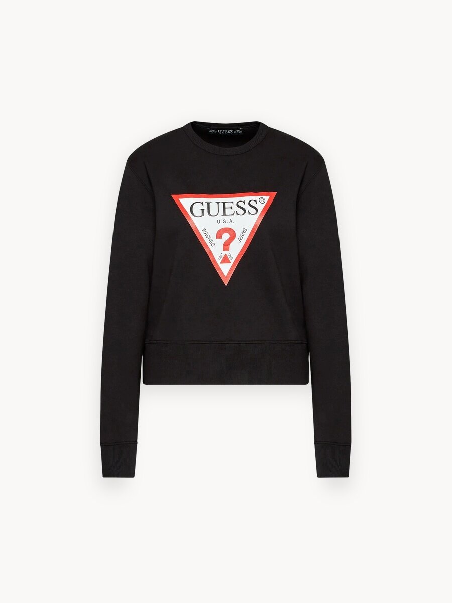 Свитшот GUESS CN ORIGINAL FLEECE, размер L, , черный