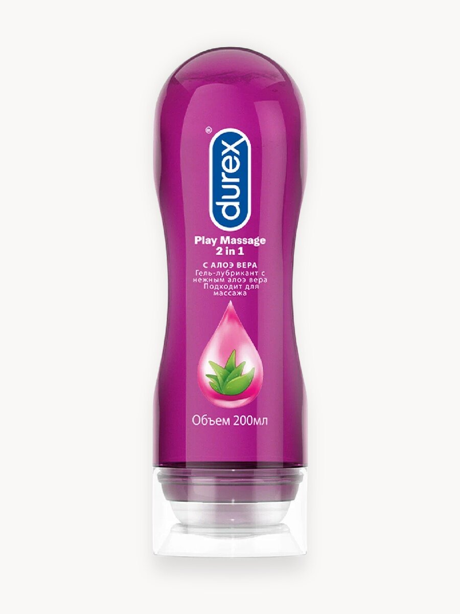 Гель-смазка Durex Play Massage 2 in 1 с успокаивающим Алоэ Вера, 200 мл
