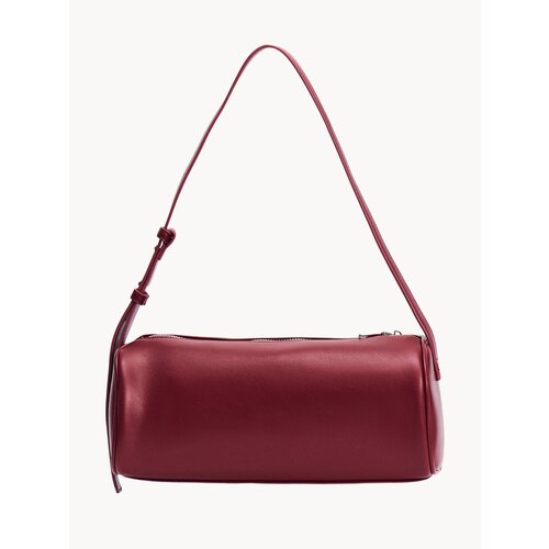 Сумка багет Zarina, фактура гладкая, красный