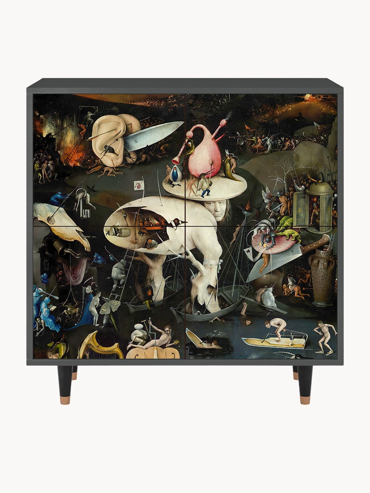 Комод - STORYZ - BS3 The Garden of Earthly Delights by Hieronymus Bosch, Размер - 94 x 96 x 48 см, Цвет корпуса - Антрацит