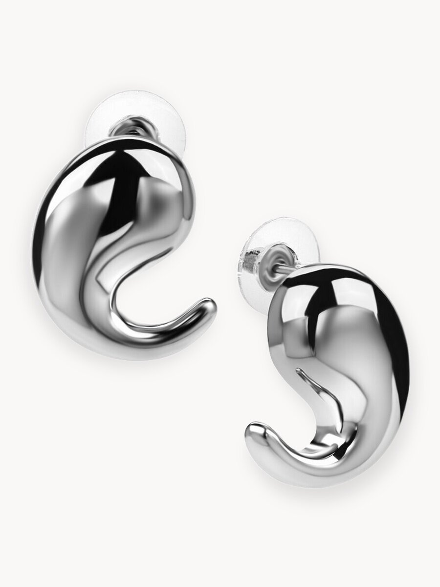 Серьги пусеты YAROSLAVNA, gray