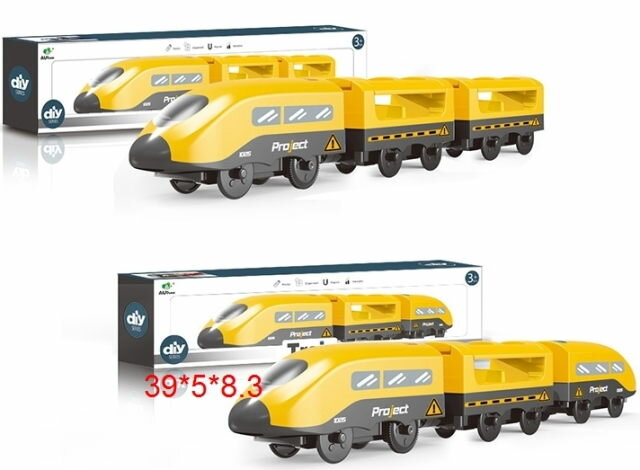 Поезд Project (3 вагона) на батарейках в коробке