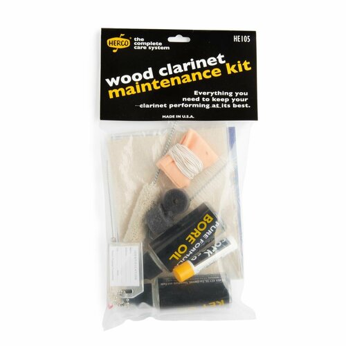 Ткань для чистки духовых Herco HE105 Wood Clarinet Maintenance Kit rcrkgr12 смазка для пробковых частей духовых 12шт rico