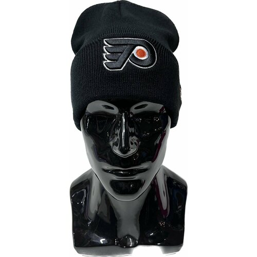 Шапка бини  PHILADELPHIA FLYERS хоккейный клуб шапка, демисезон/зима, размер one size, черный