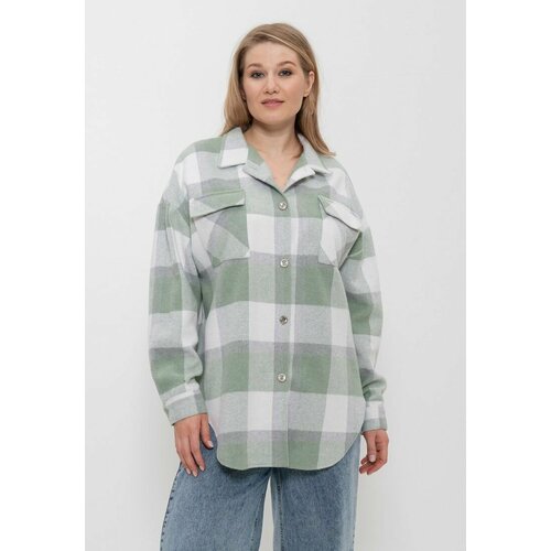 фото Рубашка cleo, размер 50, зеленый
