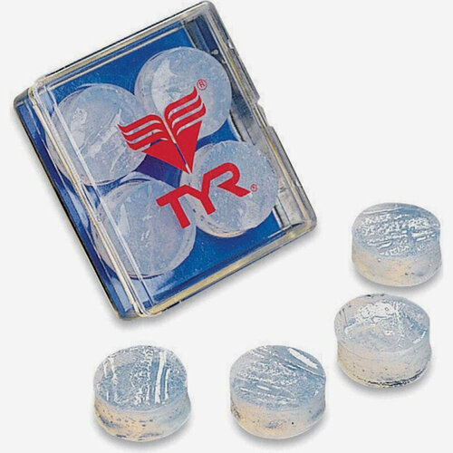 фото Беруши для плавания tyr soft silicone ear plugs для бассейна (o/s, 101 белый)