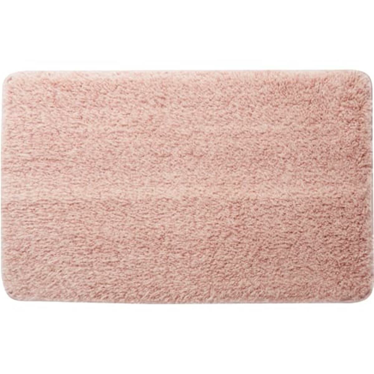 Коврик для ванной комнаты 50x80 см цвет розовый
