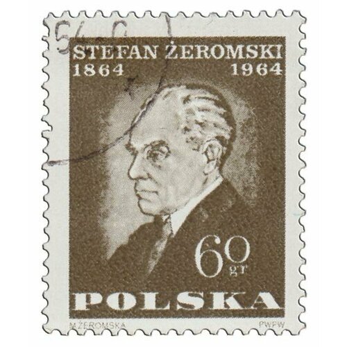 (1964-069) Марка Польша С. Жеромский 100 лет со дня рождения С. Жеромского III Θ