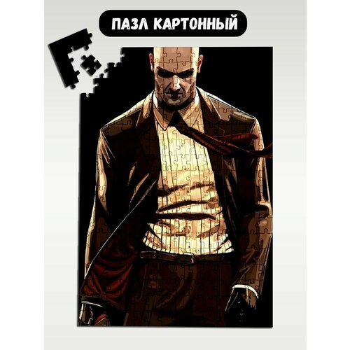 Пазл картонный 39,5х28 см, размер А3, 300 деталей, модель игра Hitman   1004
