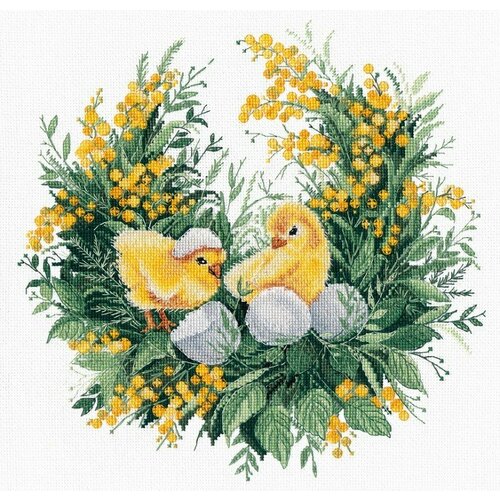 Набор Весенний сюжет 26х26 Овен 1477 набор для вышивания овен весенний сюжет 26x26 см цыплята пасха праздники цветы
