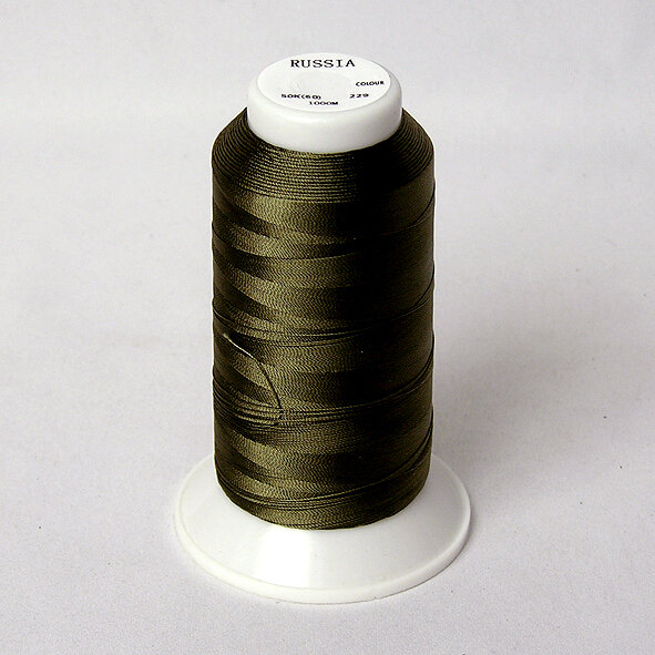 Нитки 60 капрон для швейной машинки (50к-1000м)(арт.229) цв. болотный
