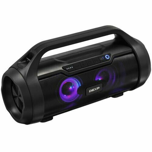 Портативная колонка DEXP P520 черный 19 Вт Bluetooth AUX 3000 мАч время работы - до 12 ч 554300₽