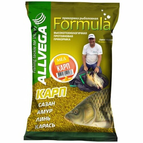 Прикормка Allvega Formula Carp Honey 0,9кг (карп МЕД)