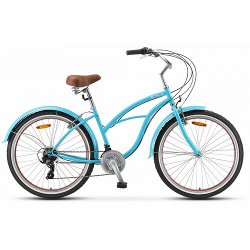 Женский велосипед Stels Navigator 150 Lady 21-sp V010, год 2022, цвет Синий, ростовка 17