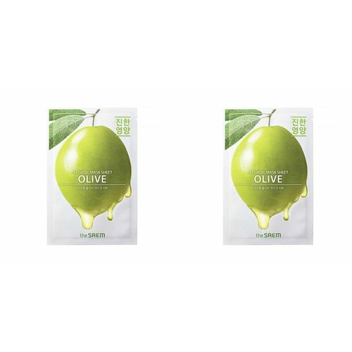 The Saem Маска на тканевой основе для лица с экстрактом оливы Natural Olive Mask Sheet 21мл 2шт