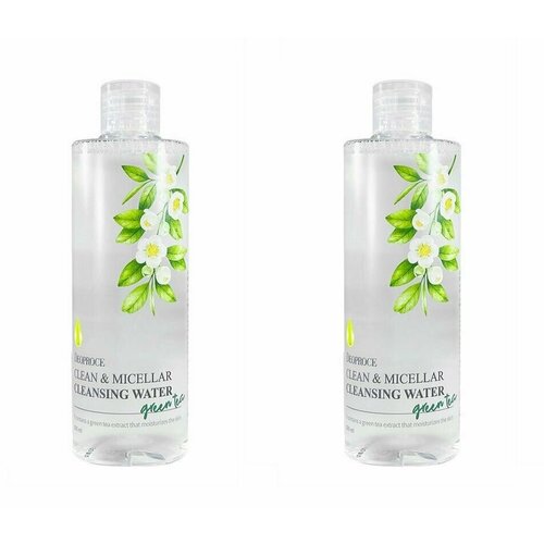 Deoproce Мицеллярная вода с экстрактом зеленого чая Clean & Micellar Cleansing Water Green Tea, 300 мл, 2 шт