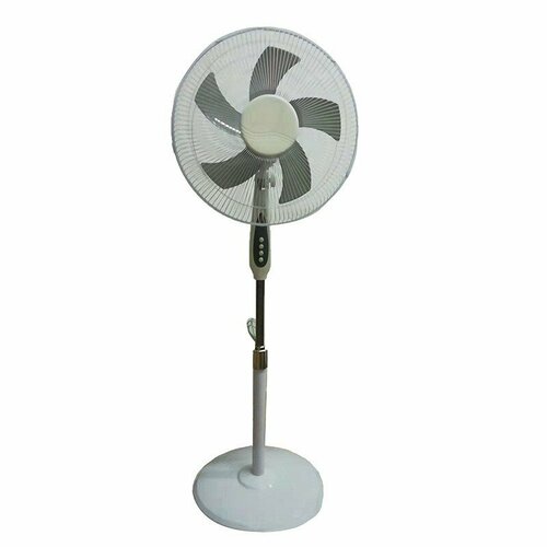 Вентилятор напольный белыйсерый 40 Вт 5 лопастей подставка круглая механическое управление цена за 1 шт 199400₽